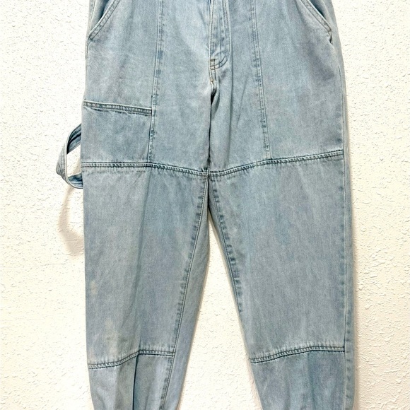 Forever 21 Light Blue Denim utility cargo Joggers M - Picture 3 of 6